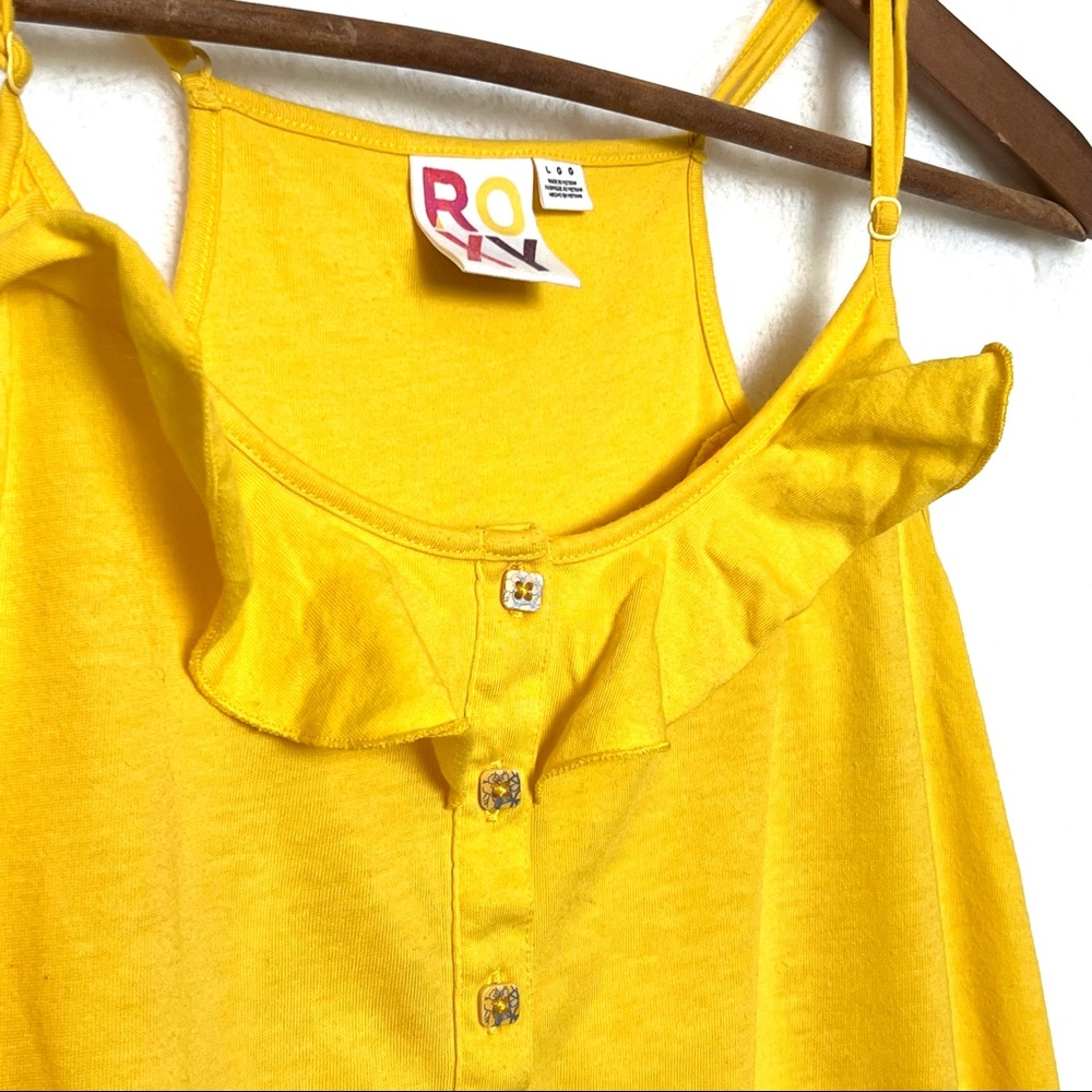 Vintage Roxy Spaghetti Strap Ruffle Tank